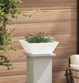 VidaXL Tuin Bloempot 5 pcs Wit 40 x 40 x 15 cm Koudgewalst staal