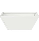 VidaXL Tuin Bloempot Wit 40 x 40 x 15 cm Koudgewalst staal