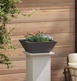 VidaXL Tuin Bloempot 5 pcs Zwart 40 x 40 x 15 cm Koudgewalst staal