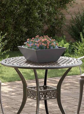 VidaXL Tuin Bloempot Zwart 40 x 40 x 15 cm Koudgewalst staal
