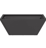 VidaXL Tuin Bloempot Zwart 40 x 40 x 15 cm Koudgewalst staal