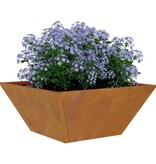 VidaXL Tuin Bloempot Roestig 35 x 35 x 15 cm Cortenstaal