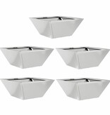 VidaXL Tuin Bloempot 5 pcs Zilver 35 x 35 x 15 cm Gegalvaniseerd staal
