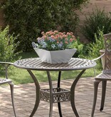 VidaXL Tuin Bloempot Zilver 35 x 35 x 15 cm Roestvrij staal