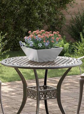 VidaXL Tuin Bloempot Zilver 35 x 35 x 15 cm Roestvrij staal