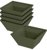 VidaXL Tuin Bloempot 5 pcs Olijf Groen 35 x 35 x 15 cm