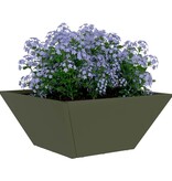 VidaXL Tuin Bloempot Olijf Groen 35 x 35 x 15 cm Koudgewalst staal