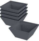 VidaXL Tuin Bloempot 5 pcs Antraciet 35 x 35 x 15 cm Koudgewalst staal