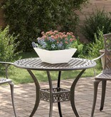 VidaXL Tuin Bloempot Wit 35 x 35 x 15 cm Koudgewalst staal