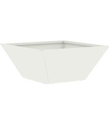 VidaXL Tuin Bloempot Wit 35 x 35 x 15 cm Koudgewalst staal