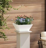 VidaXL Tuin Bloempot Wit 35 x 35 x 15 cm Koudgewalst staal