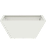 VidaXL Tuin Bloempot Wit 35 x 35 x 15 cm Koudgewalst staal