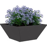 VidaXL Tuin Bloempot 5 pcs Zwart 35 x 35 x 15 cm Koudgewalst staal