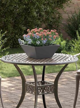VidaXL Tuin Bloempot Zwart 35 x 35 x 15 cm Koudgewalst staal