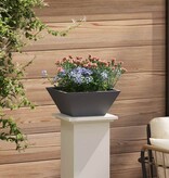 VidaXL Tuin Bloempot Zwart 35 x 35 x 15 cm Koudgewalst staal