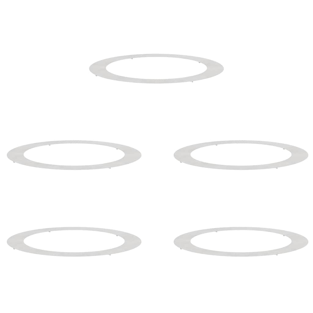 VidaXL geschikt voor platte boomringen 5 pcs Zilver Ø90 / 120 cm