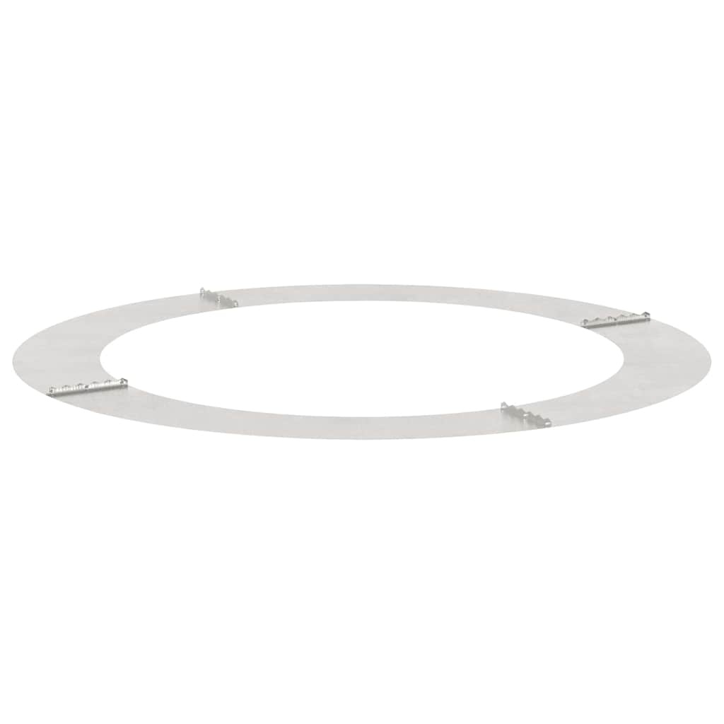 VidaXL geschikt voor platte boomring Zilver Ø90 / 120 cm Roestvrij staal