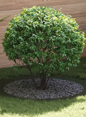 VidaXL geschikt voor platte boomring Olijfgroen Ø90 / 120 cm Staal