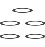 VidaXL geschikt voor platte boomringen 5 pcs Zwart Ø90 / 120 cm Staal