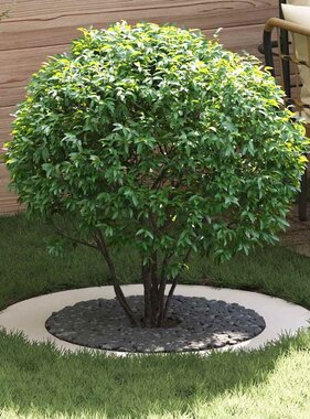 VidaXL geschikt voor platte boomring Wit Ø60 / 90 cm Staal