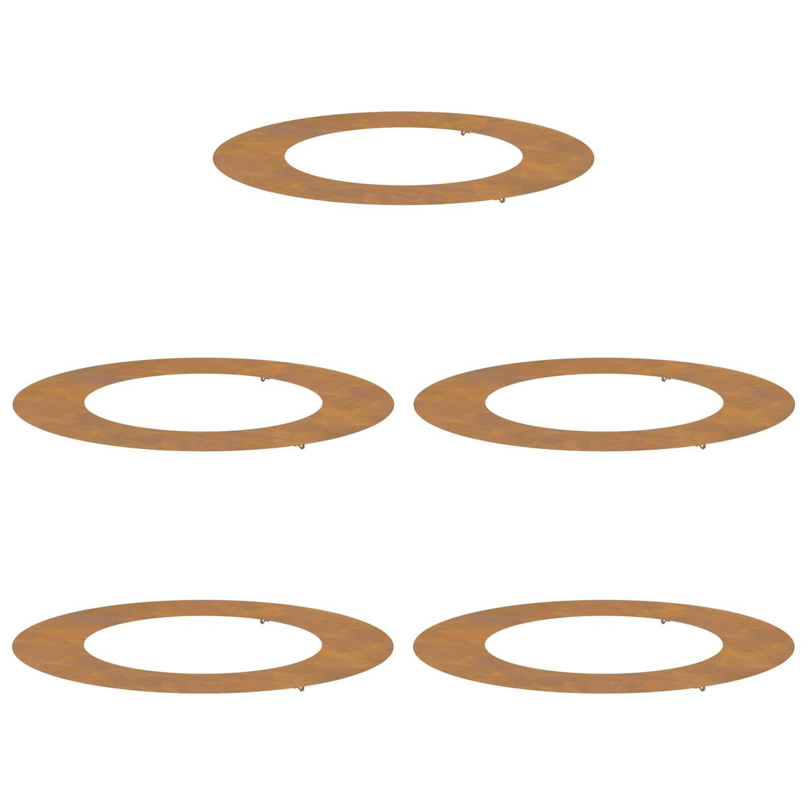 VidaXL geschikt voor platte boomringen 5 pcs Bruin Ø50 / 80 cm