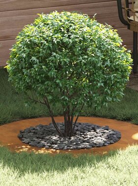 VidaXL geschikt voor platte boomring Bruin Ø50 / 80 cm Cortenstaal