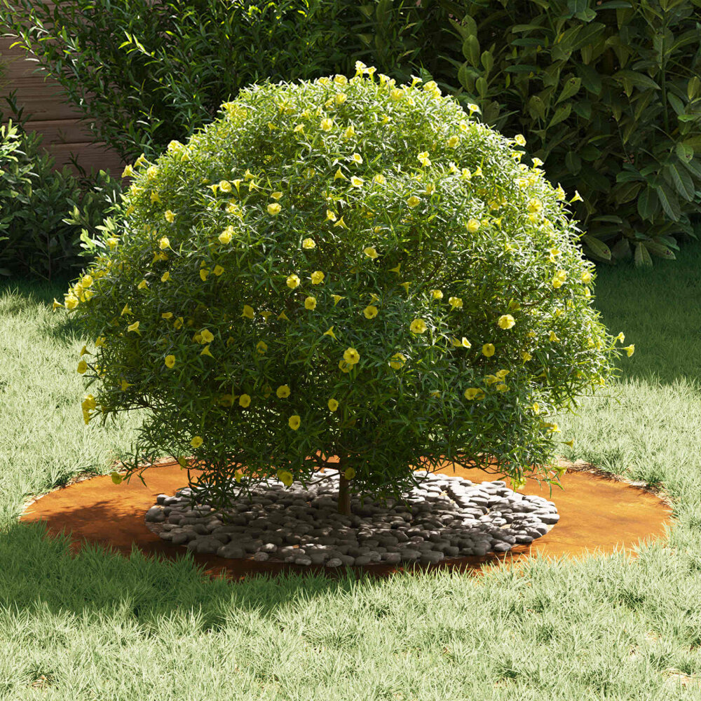 VidaXL geschikt voor platte boomring Bruin Ø50 / 80 cm Cortenstaal