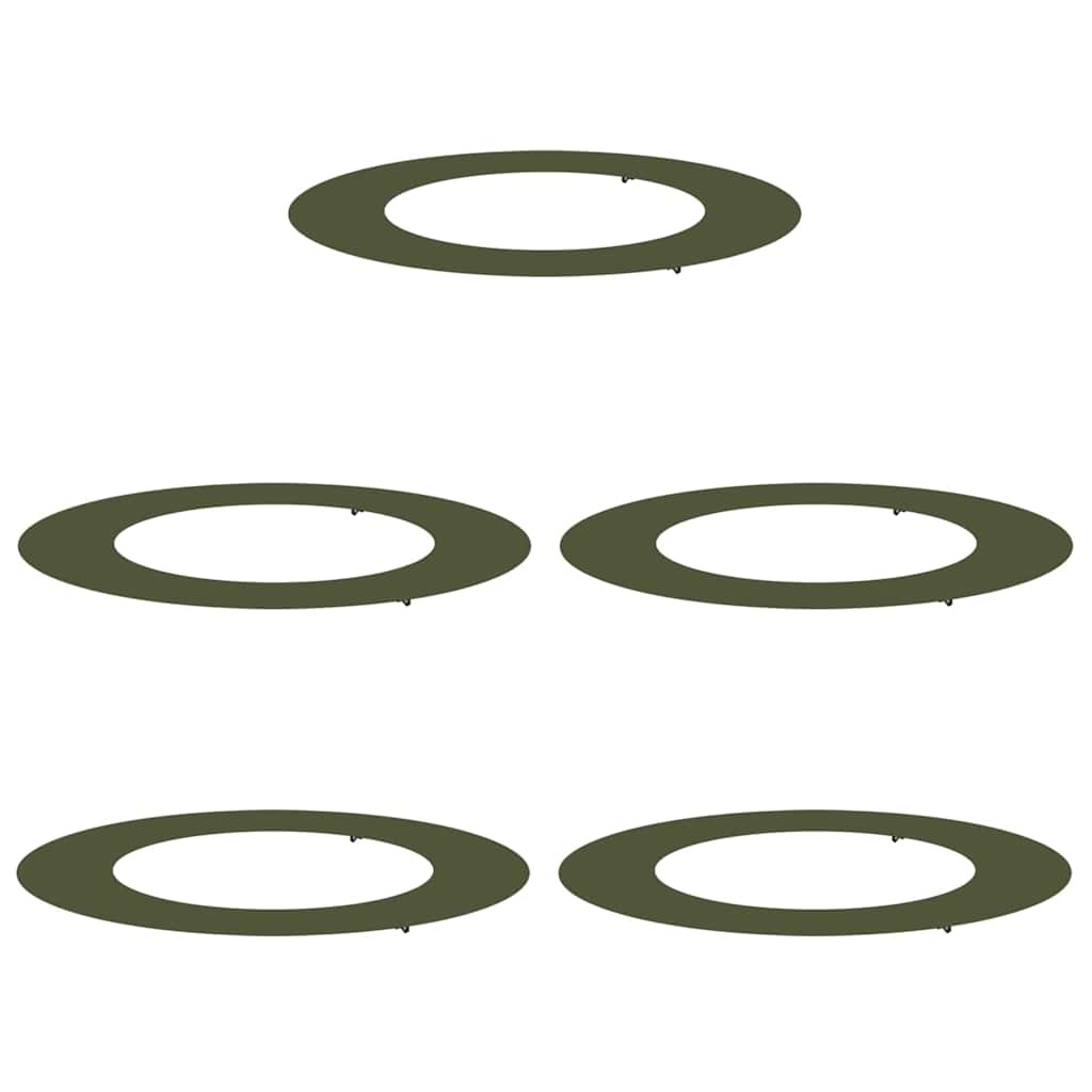 VidaXL geschikt voor platte boomringen 5 pcs Olijfgroen Ø50 / 80 cm