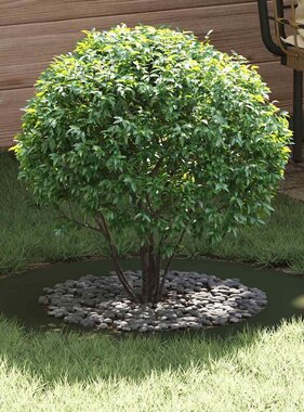 VidaXL geschikt voor platte boomring Olijfgroen Ø50 / 80 cm Staal