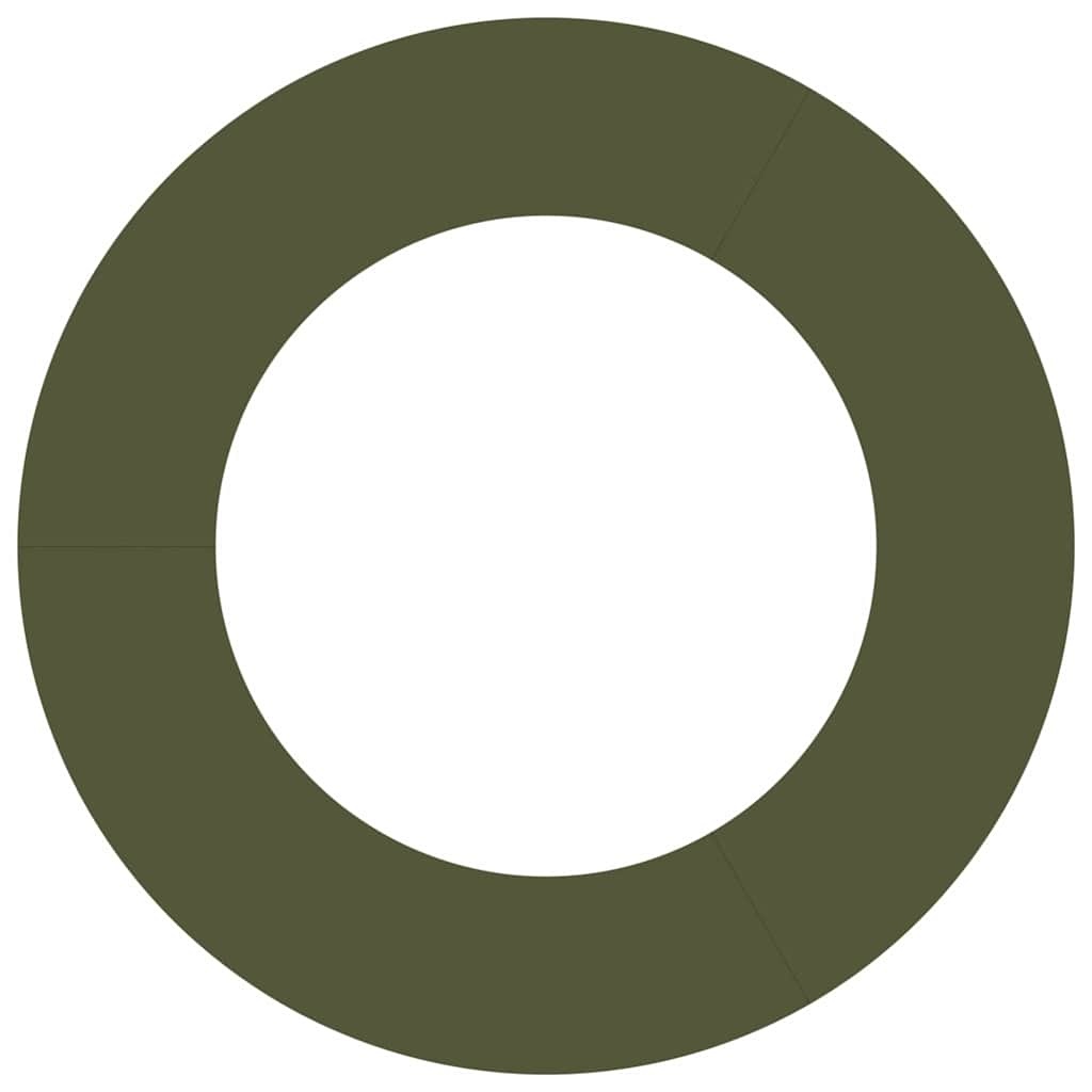 VidaXL geschikt voor platte boomring Olijfgroen Ø50 / 80 cm Staal