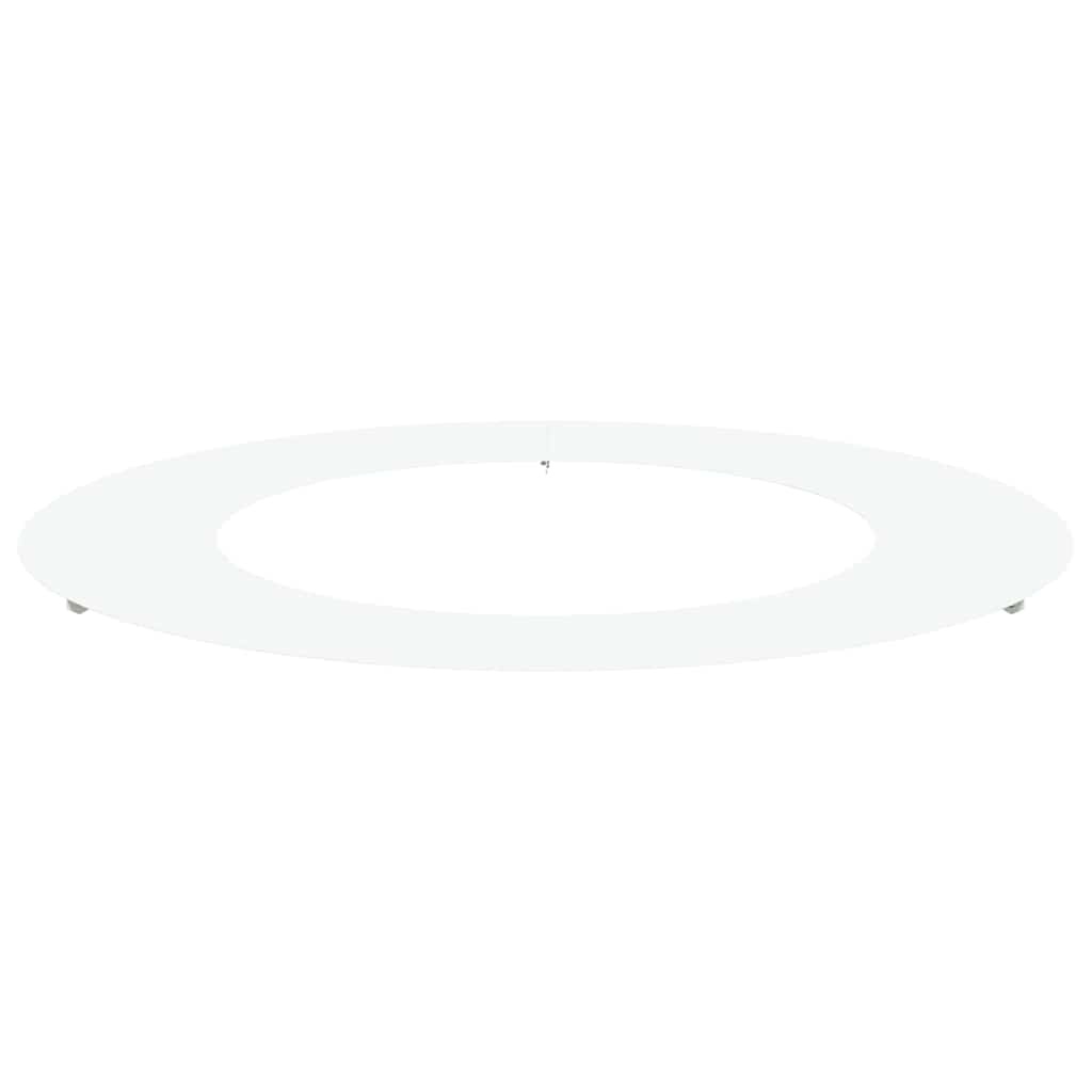 VidaXL geschikt voor platte boomring Wit Ø50 / 80 cm Staal