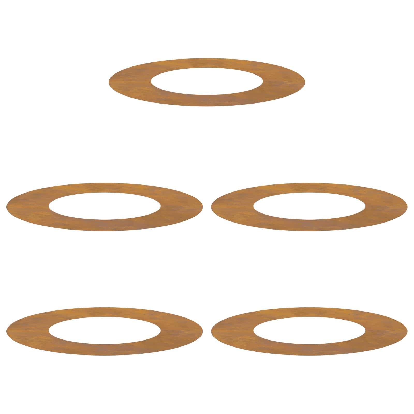 VidaXL geschikt voor platte boomringen 5 pcs Bruin Ø40 / 70 cm