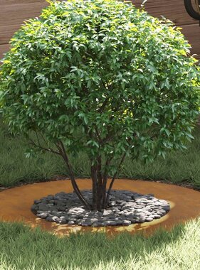 VidaXL geschikt voor platte boomring Bruin Ø40 / 70 cm Cortenstaal