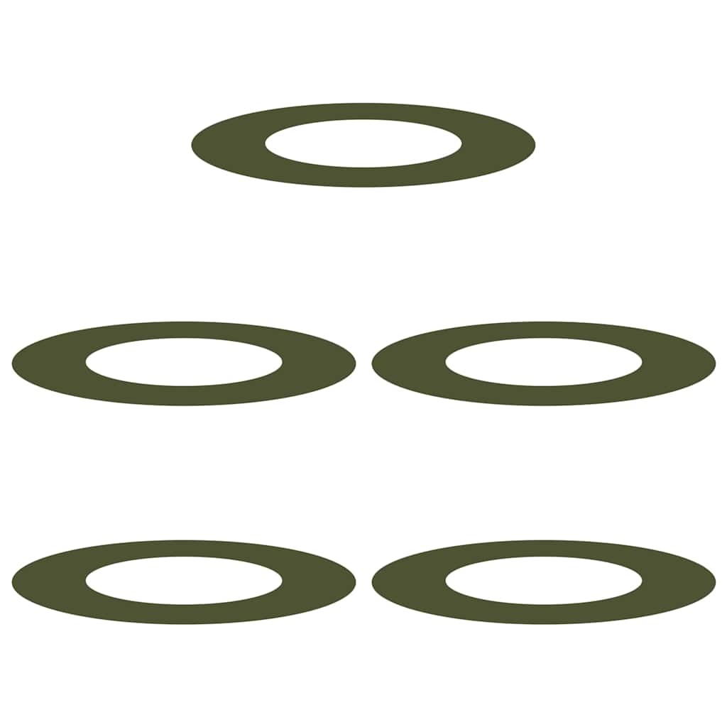 VidaXL geschikt voor platte boomringen 5 pcs Olijfgroen Ø40 / 70 cm