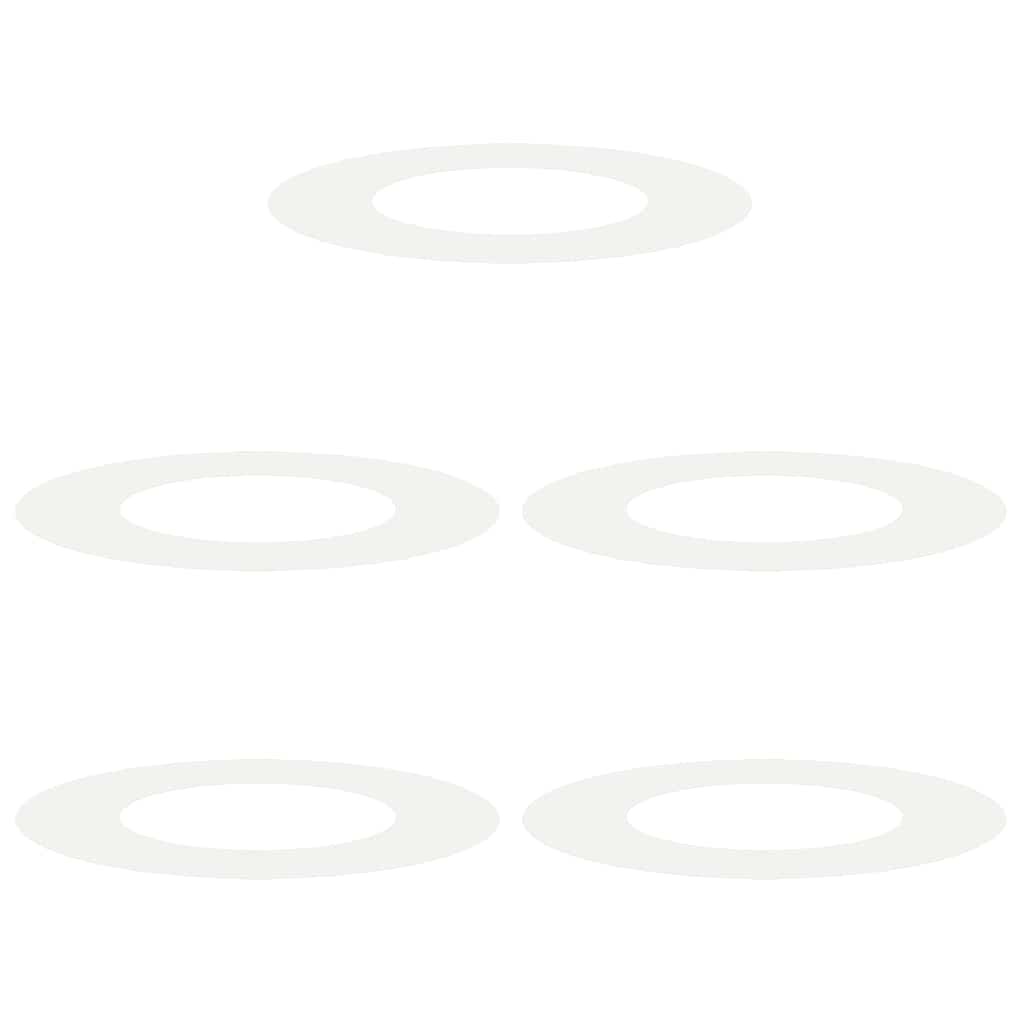 VidaXL geschikt voor platte boomringen 5 pcs Wit Ø40 / 70 cm Staal