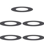 VidaXL geschikt voor platte boomringen 5 pcs Zwart Ø40 / 70 cm Staal