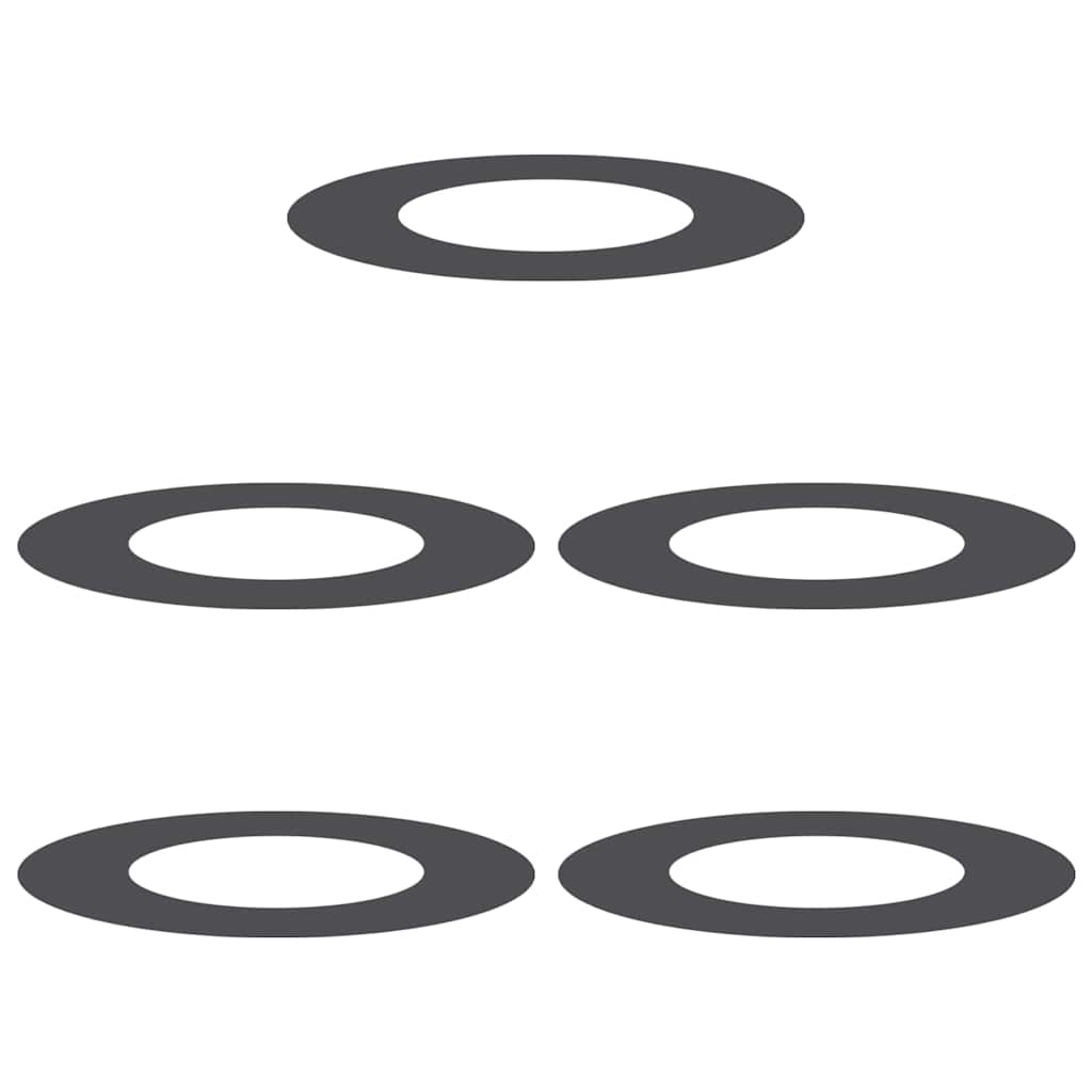 VidaXL geschikt voor platte boomringen 5 pcs Zwart Ø40 / 70 cm Staal