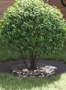 VidaXL geschikt voor platte boomring Zwart Ø40 / 70 cm Staal