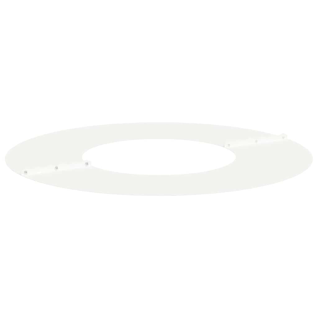 VidaXL geschikt voor platte boomring Wit Ø30 / 60 cm Staal