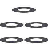 VidaXL geschikt voor platte boomringen 5 pcs Zwart Ø30 / 60 cm Staal