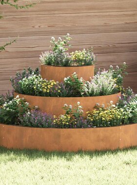 VidaXL Tuin Bloempot Bruin 120 x 120 x 20 cm Cortenstaal