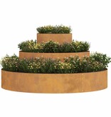 VidaXL Tuin Bloempot Bruin 120 x 120 x 20 cm Cortenstaal