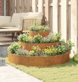 VidaXL Tuin Bloempot Bruin 120 x 120 x 20 cm Cortenstaal