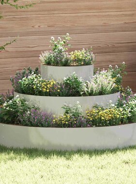 VidaXL Tuin Bloempot Zilver 120 x 120 x 20 cm Gegalvaniseerd staal