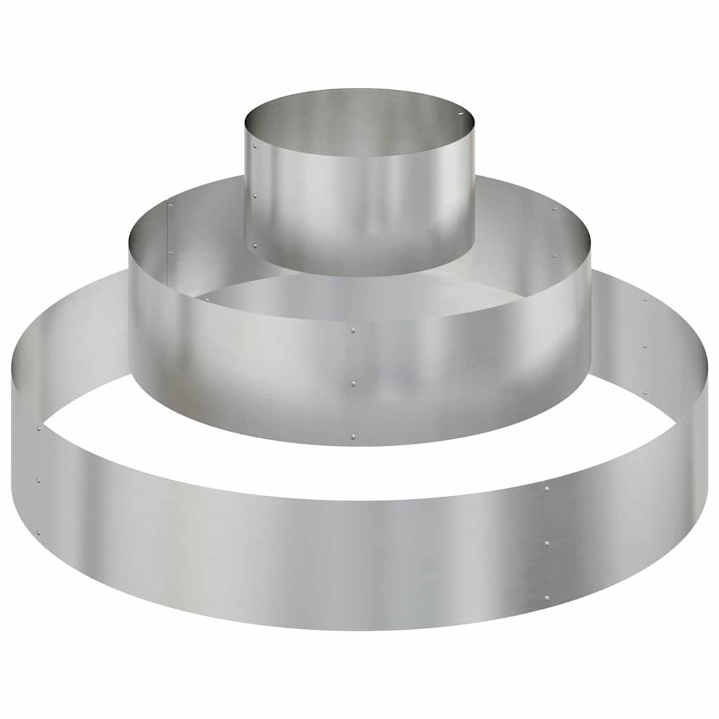 VidaXL Tuin Bloempot Zilver 120 x 120 x 20 cm Gegalvaniseerd staal