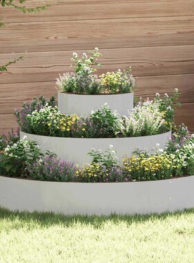 VidaXL Tuin Bloempot Zilver 120 x 120 x 20 cm Roestvrij staal