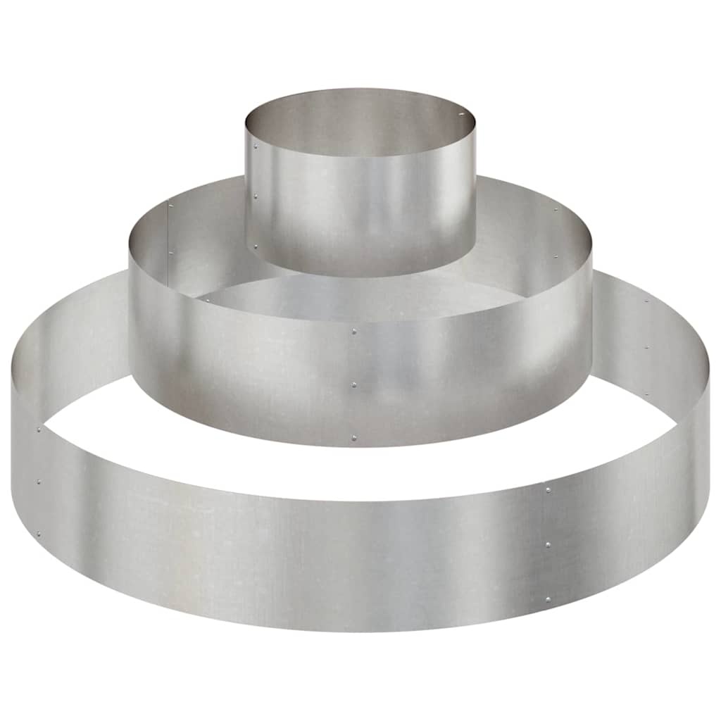 VidaXL Tuin Bloempot Zilver 120 x 120 x 20 cm Roestvrij staal