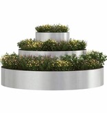 VidaXL Tuin Bloempot Zilver 120 x 120 x 20 cm Roestvrij staal