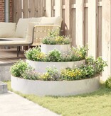 VidaXL Tuin Bloempot Zilver 120 x 120 x 20 cm Roestvrij staal