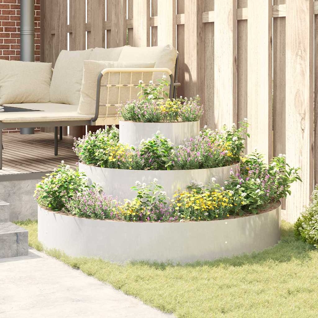 VidaXL Tuin Bloempot Zilver 120 x 120 x 20 cm Roestvrij staal